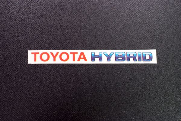 〇 TOYOTA HYBRID RACING ステッカー 外貼 耐水85×8 rcitys トヨタハイブリッド TS040 レクサス プリウス ハリアー RAV4 カローラ ヤリス_無地部分は透明、85×8mm