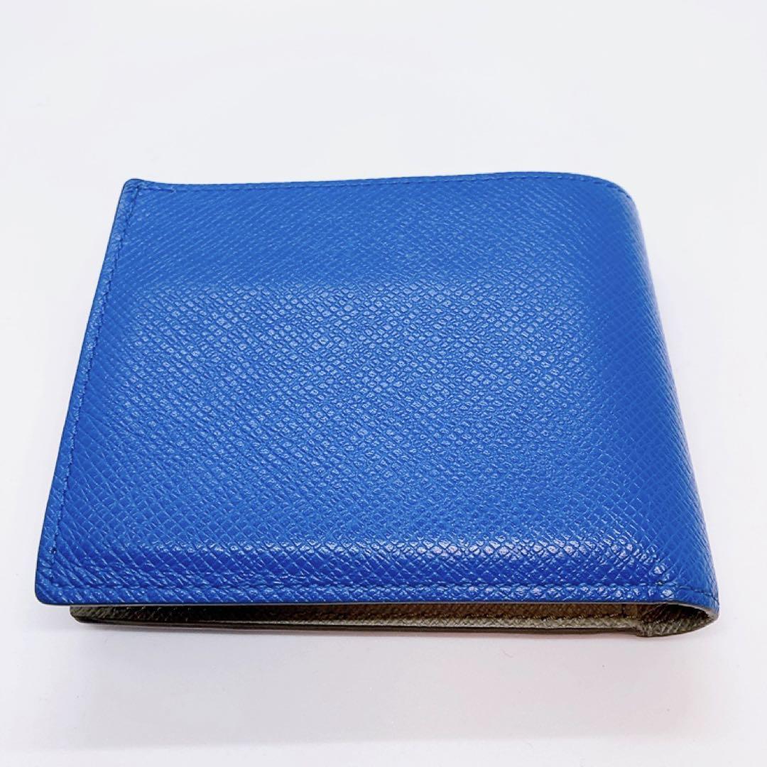 極美品 ルイヴィトン M30795 タイガ ポルトフォイユ マルコNM ブルー