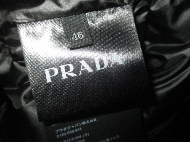 プラダ　PRADA 　16AW ボア　レザー　切替　3way フード　ダウン　ジャケット　黒　46 国内正規品_画像4