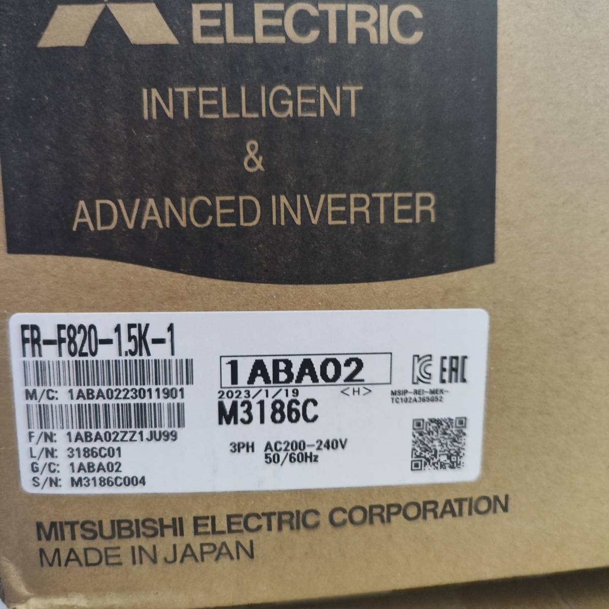 新品】MITSUBISHI 三菱電機 FR-F820-1.5K-1 ◇6ヶ月保証2507