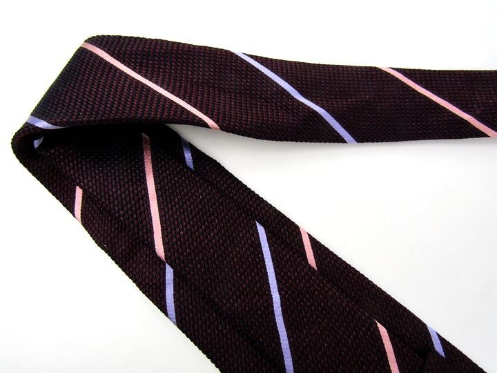  Beams полоса рисунок высококлассный шелк Япония бренд галстук мужской бордо BEAMS