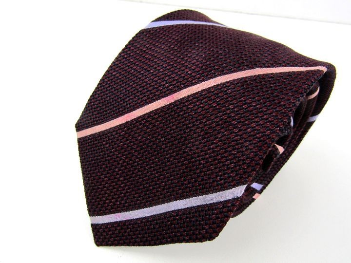  Beams полоса рисунок высококлассный шелк Япония бренд галстук мужской бордо BEAMS