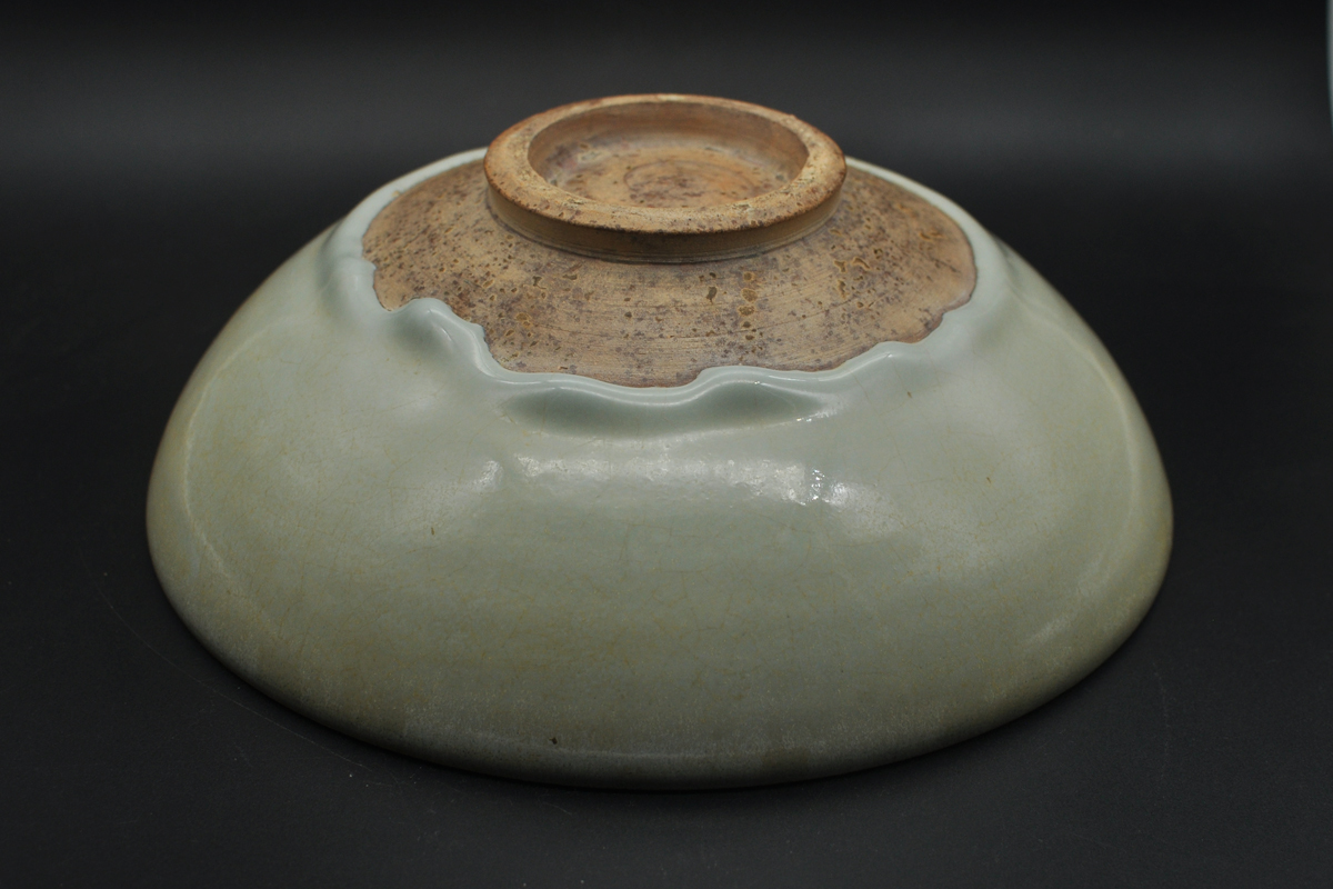 * China старый . старый .* Song времена . обжиг в печи редкий товар ширина 22.3cm обжиг в печи менять селадон большой .