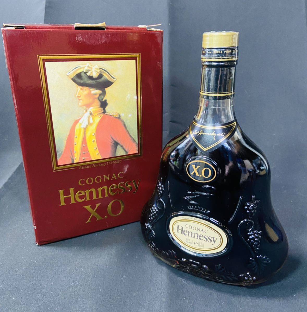 ▽【未開栓】Hennessy ヘネシー XO 金キャップ クリアボトル