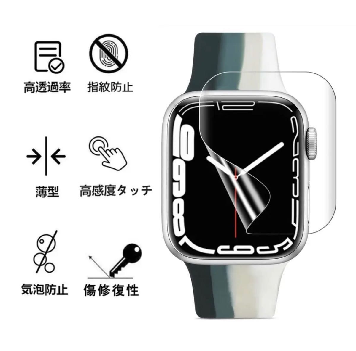 Apple Watch Series7 45mm з”»йќўдїќи­·гѓ•г‚Јгѓ«гѓ  TPUзґ жќђ