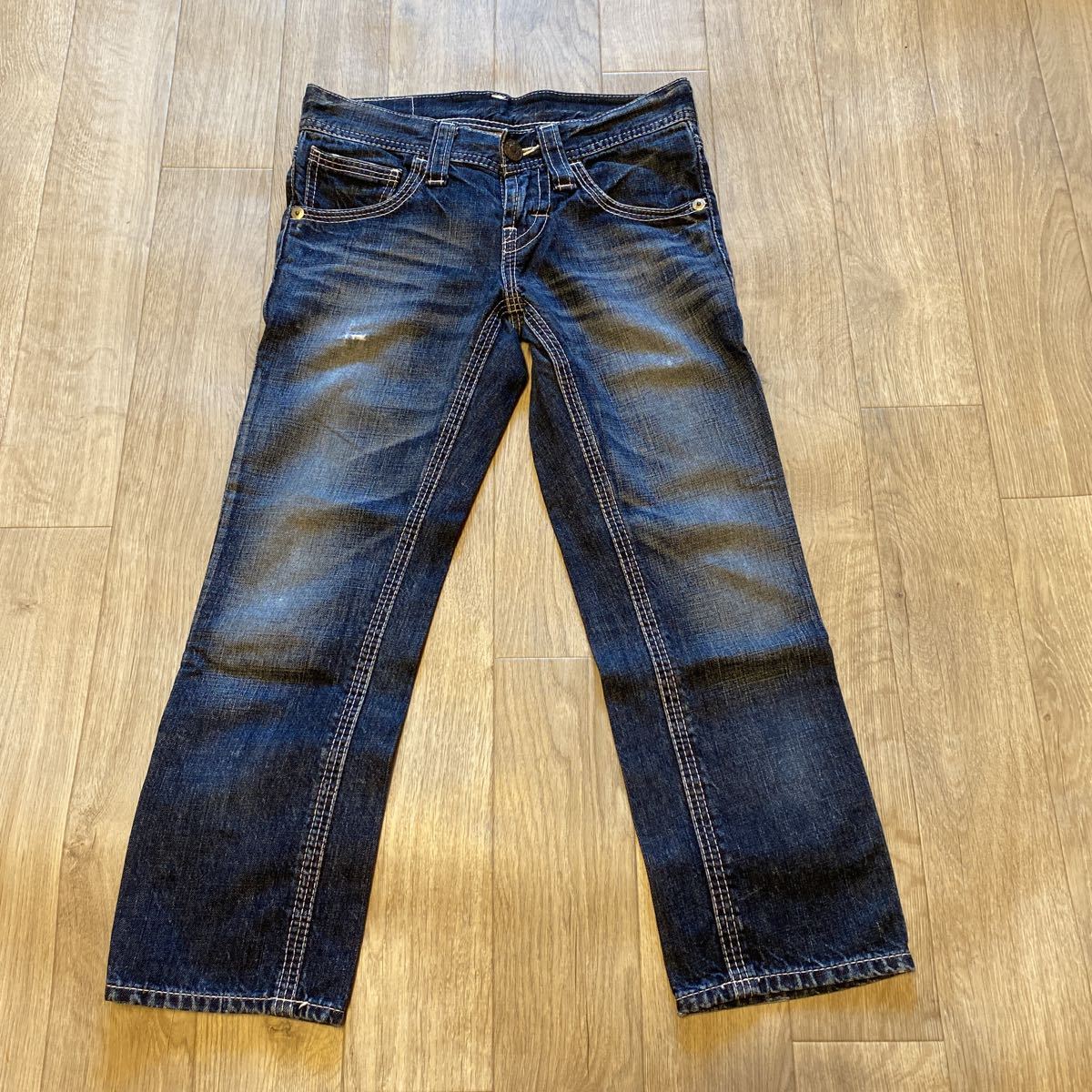  free shipping old clothes jeans [ Levi's | cropped pants W27×L?]