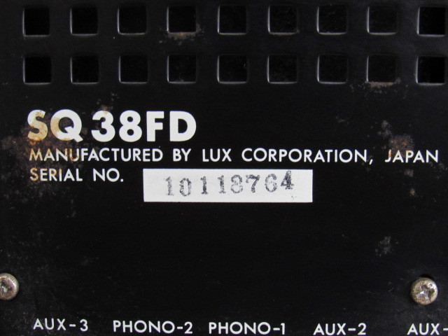 LUXMAN ラックスマン SQ38FD 管球式プリメインアンプ / ジャンク品