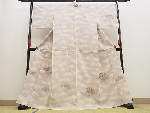着物屋ほのか□訪問着単衣小千谷紬地雪輪動物花文逸品yc1682 - JChere