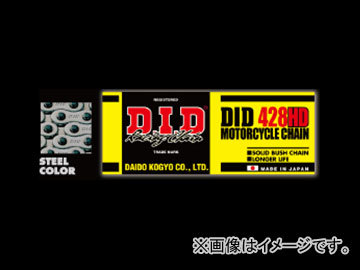 D.I.D スタンダード ノンシールチェーン スチール 118L 428HD ヤマハ XT125 125cc 1982年～1987年 2輪_画像1