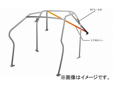 オクヤマ ロールバー 715 405 0 スチール ダッシュボード逃げ 7P No.7 2名 マツダ RX-7 FD3S 2ドア ノーマルルーフ_画像1