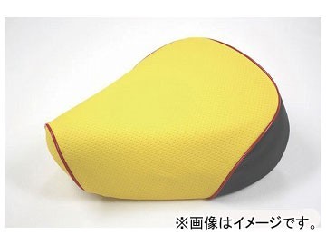 2輪 グロンドマン 国産シートカバー エンボスイエロー/赤パイピング（被せ） 品番：GR19SC250P40 JAN：4562492969365 スズキ ZZ（CA1PB）_画像1