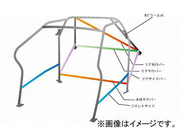 オクヤマ ロールバー 752 055 0 スチール ダッシュボード逃げ 13P No.15 2名 スバル BRZ ZC6 内装付車用 3ドア ノーマルルーフ ルーフキャリア