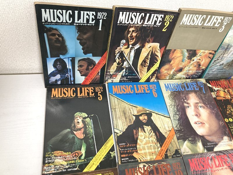 送料無料 ■ MUSIC LIFE ミュージックライフ 1972年 12冊 １月～12月_画像2