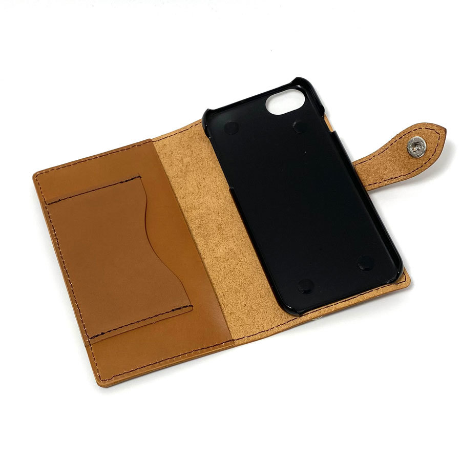  notebook type case iPhone 6 6s 7 8 SE second generation third . substitution hard cover leather smartphone smartphone case mobile leather original leather Brown 