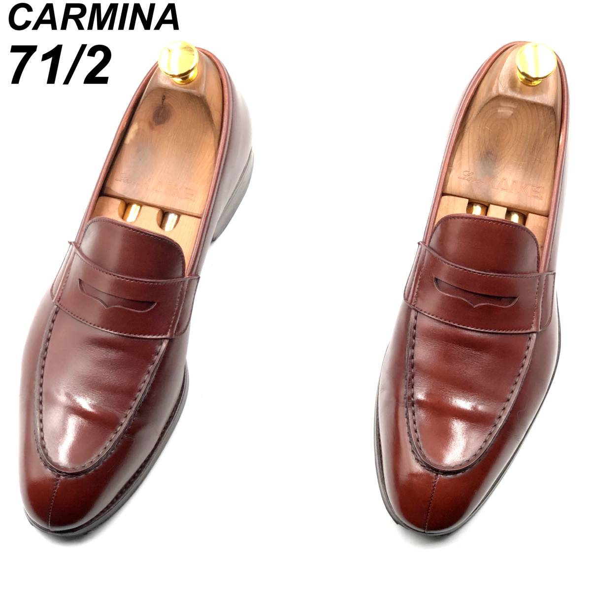 即決 CARMINA カルミナ 25.5cm 7.5 851 メンズ レザーシューズ Vチップ
