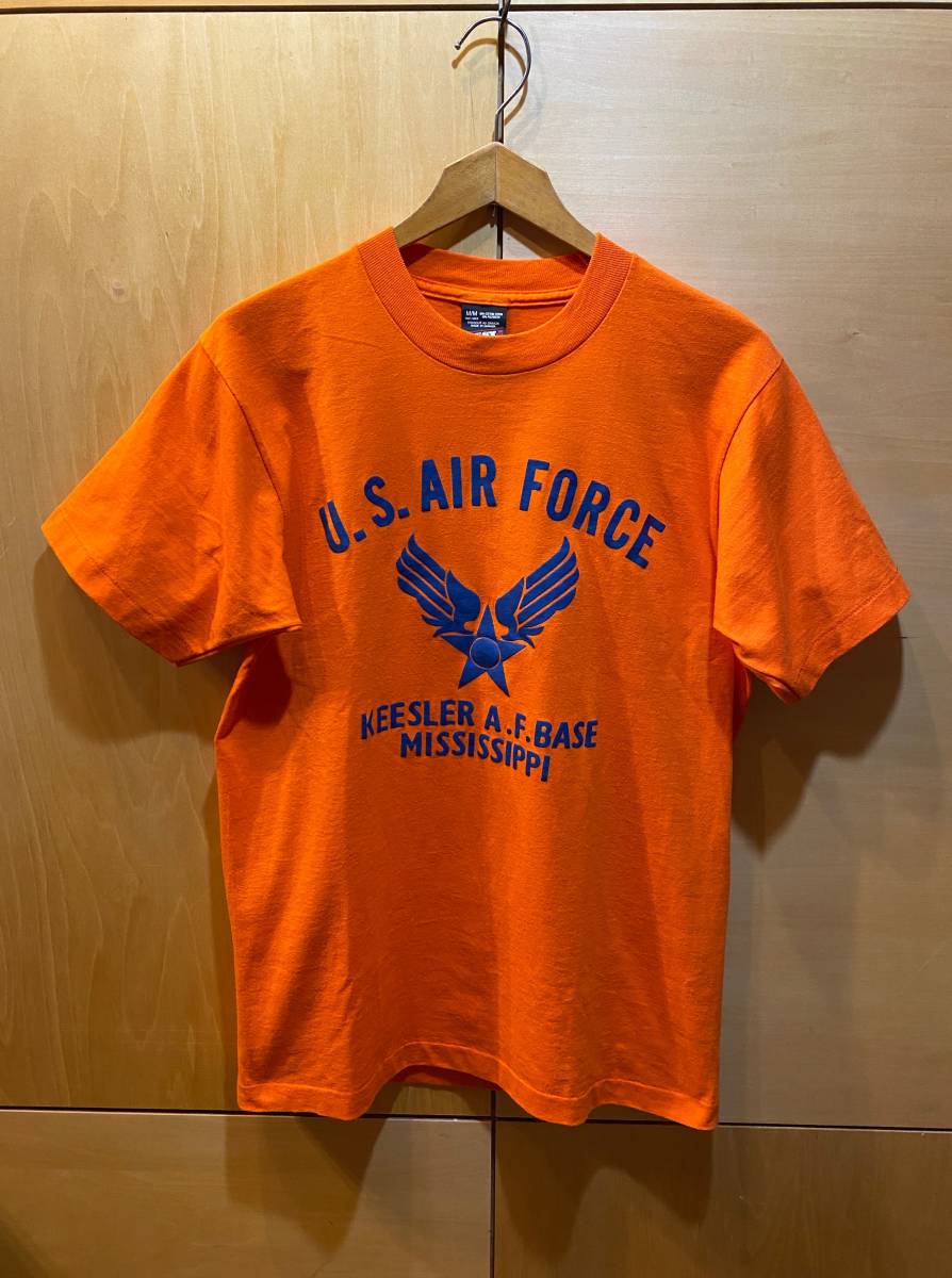古着 エアフォース AIRFORCE Tシャツ メンズ M オレンジ ミリタリー 半袖 ビンテージ_画像1