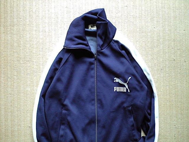 即決 レアカラー 80s ヴィンテージ プーマ PUMA ジャージ ネイビー 白 Mサイズ デカロゴ ヒットユニオン社 日本製 あいみょん_画像7