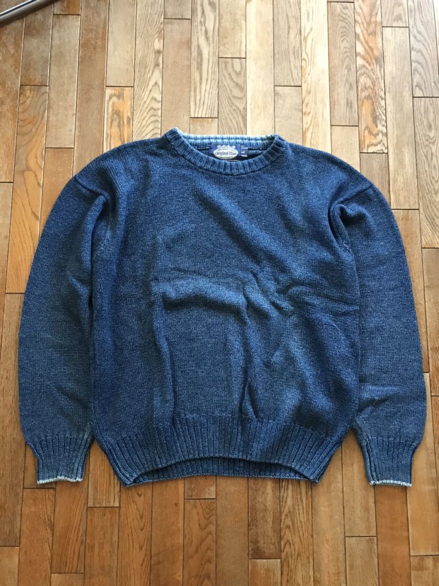 ORIGINAL BLUE michael ross 90s INDIGO KNIT england製 オリジナルブルー インディゴニット_画像1