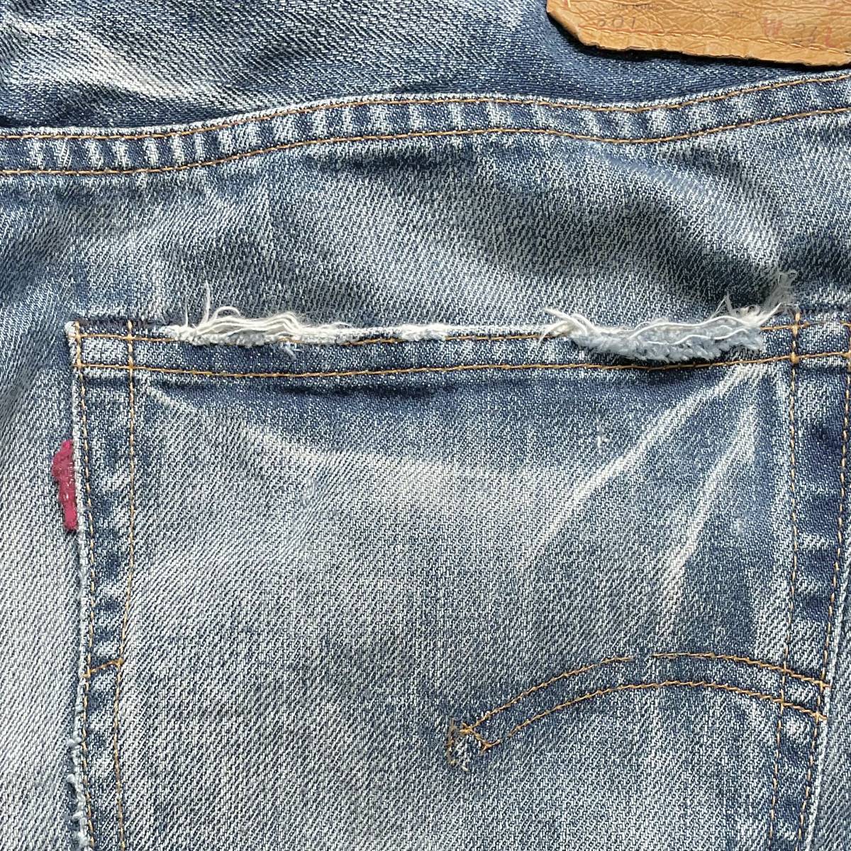 LVC　Levi’s　71501/W34　日本製　ユーズド/ビンテージ加工　デニムショーツ/カットオフ　　　W119_画像8