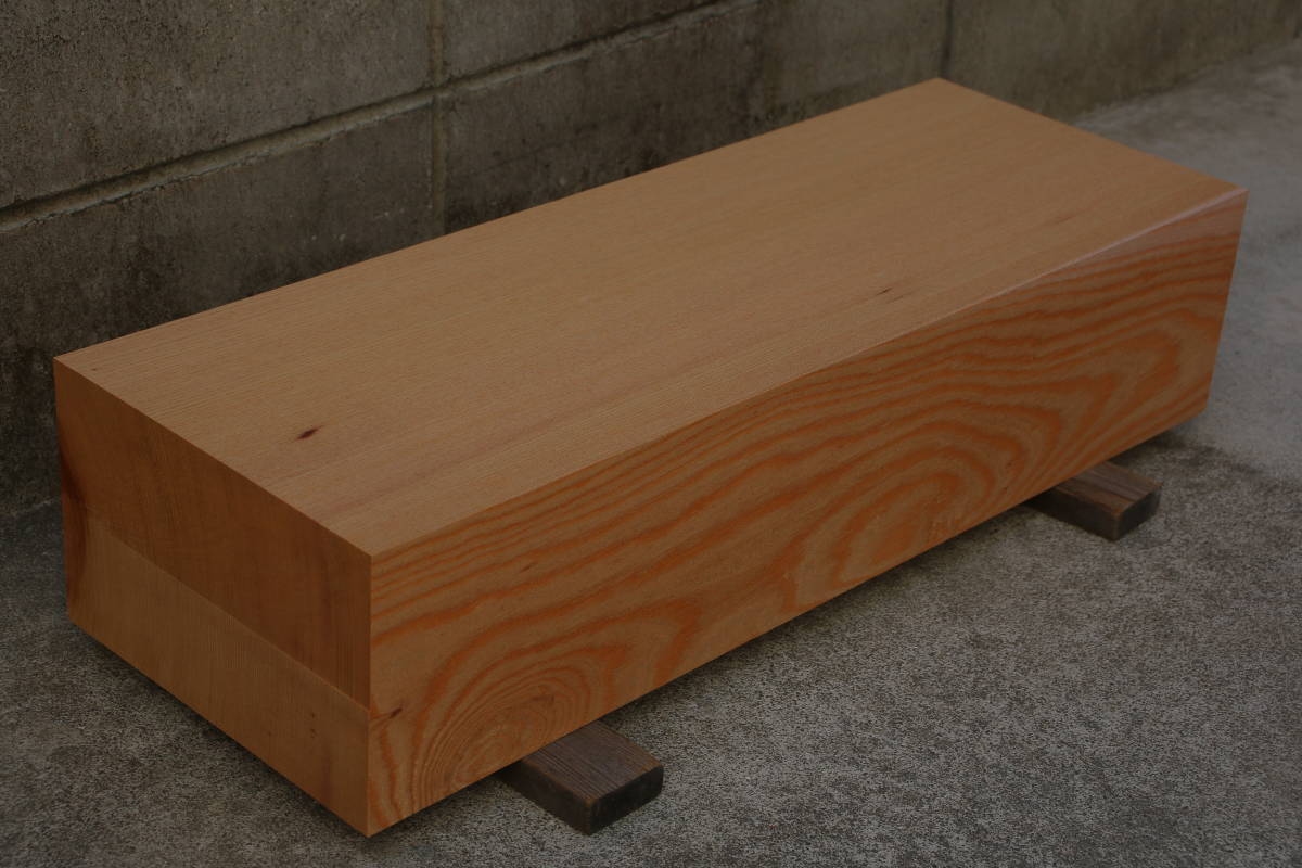 欅　けやき　ケヤキ　無垢材　テーブル　看板　彫刻材　長さ52.9cm　幅18.7cm　厚み11.7cm