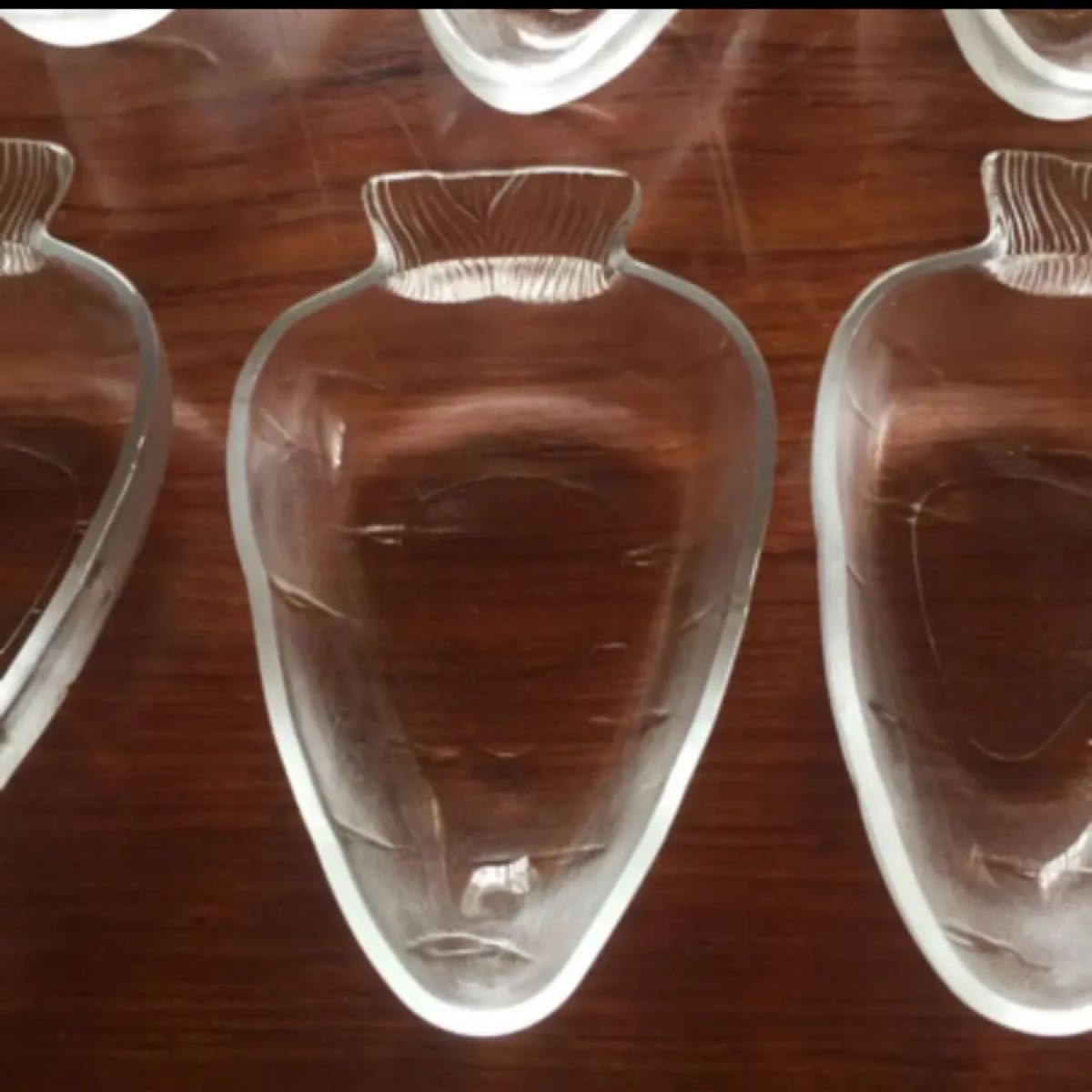 昭和レトロ にんじん型 ガラス皿 10個