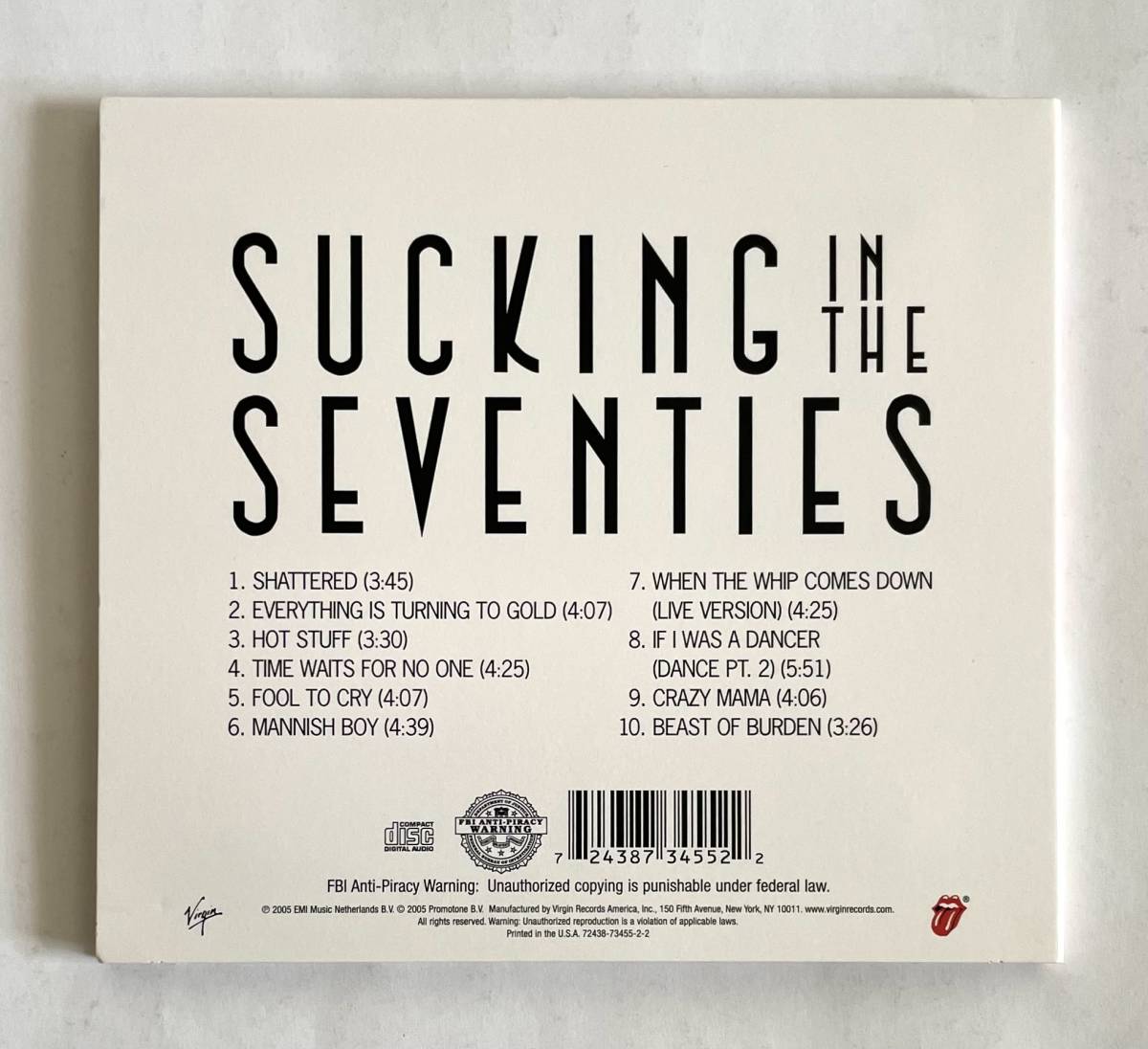 輸入盤CD★THE ROLLING STONES / SUCKING IN THE SEVENTIES 2005年 US盤 Virgin/EMI デジパック★ローリング・ストーンズ_画像3