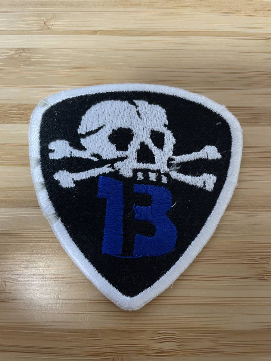  синий 13 Skull череп gaikotsu каркас череп .. Biker 13 нашивка patch вышивка утюг Vintage переиздание custom Harley лучший 