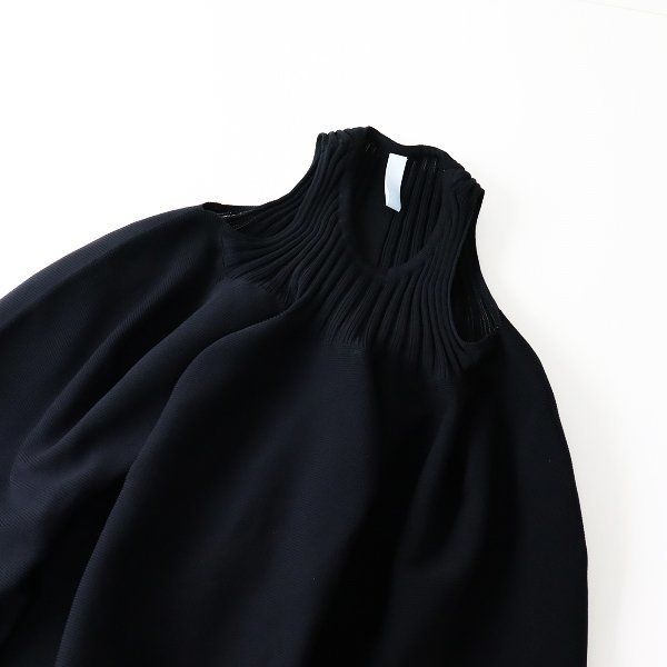 美品 2022AW CFCL シーエフシーエル POTTERY DRESS 5 ノースリーブニットワンピース1/ブラック【2400013353748】