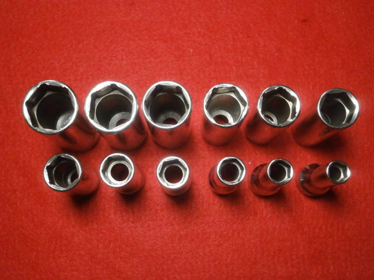 スナップオン Snap-on 差込3/8 (9.5mm) SFSM8~19 ディープソケット 12