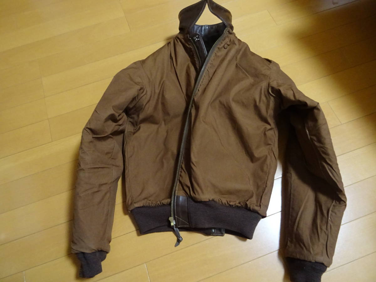 超美品☆34EVISUエビスエヴィスA-2フライトジャケットレザーブラウン茶