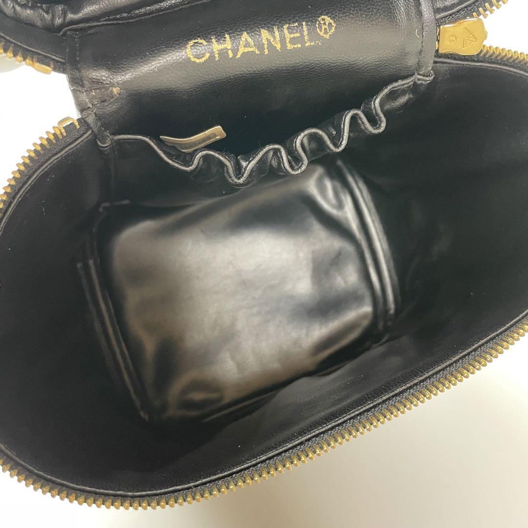 シャネル CHANEL ピコローレ パニティバッグ 黒 ラムスキン ポーチ