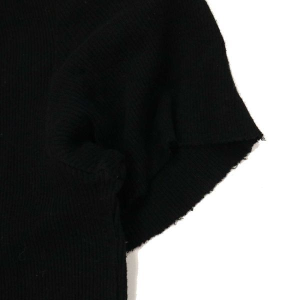 L.G.B. ルグランブルー 【BEWARE OF THE DOG】 半袖 スリム リブ Tシャツ カットソー Sz.2　メンズ 黒 日本製　G3T01486_5#F_画像2