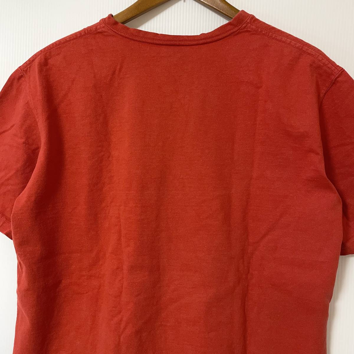 CAMBER キャンバー USA製 Vネック コットンポケットTシャツ 赤系 XLサイズ_画像4