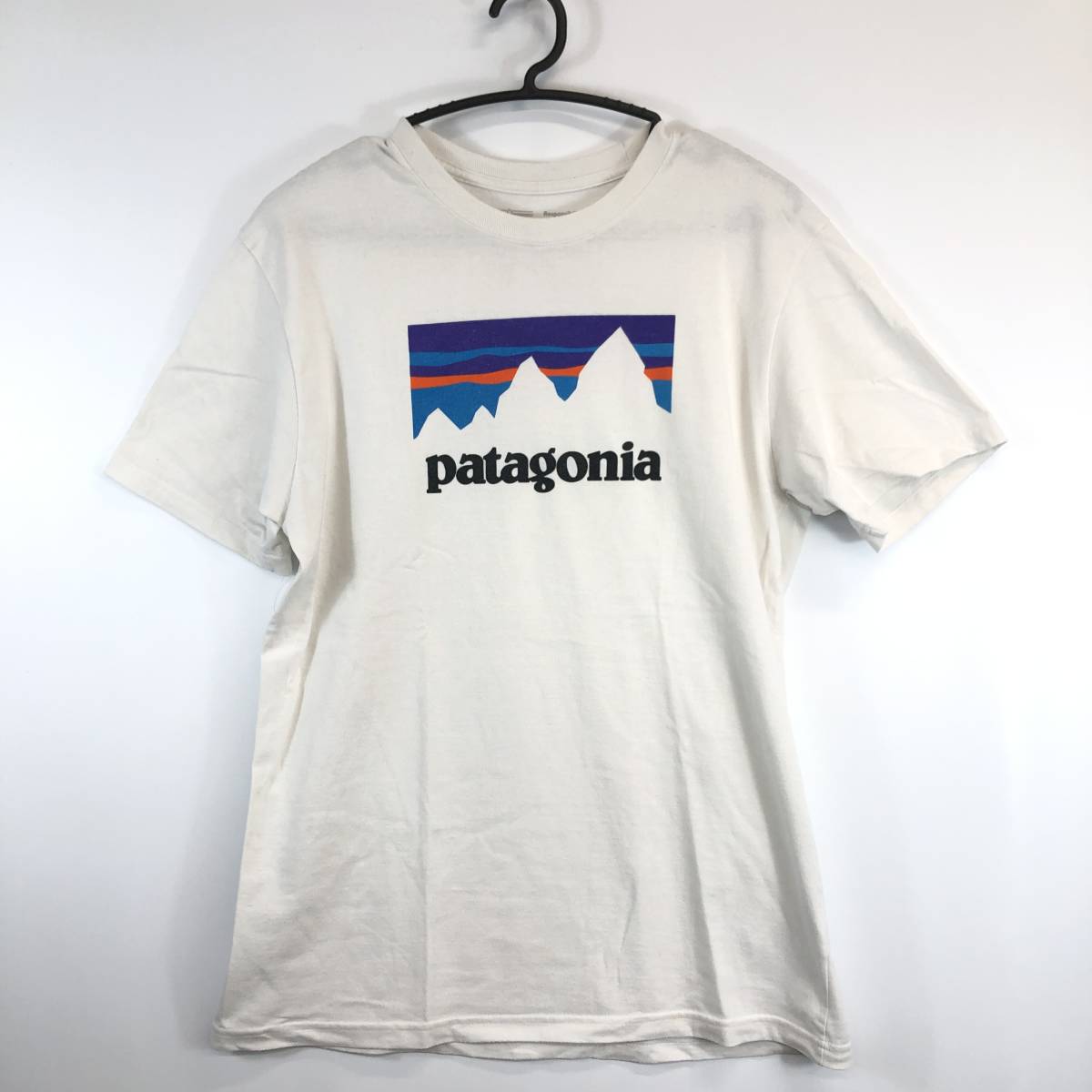 パタゴニア patagonia 39175 ホワイト ロゴ Tシャツ Mサイズ ポリ50コットン50