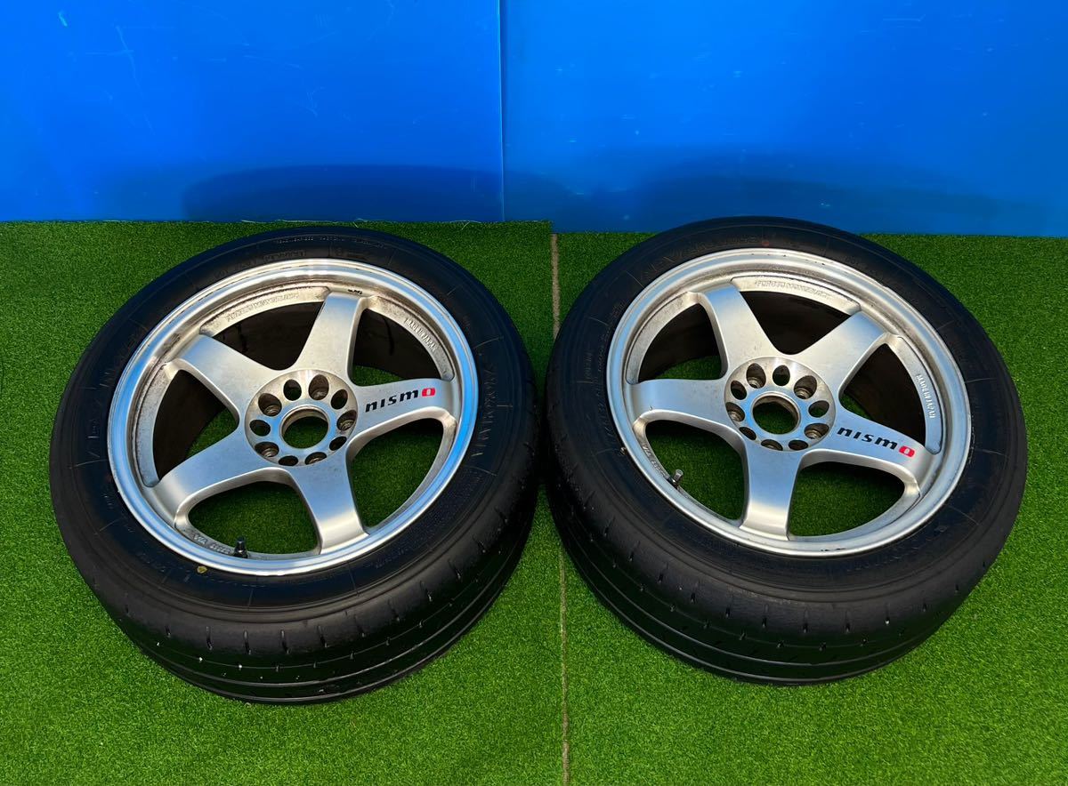 希少品 NISMO ニスモ LMGT4 17インチ アルミホイール 2本 17x9JJ+22 PCD114.3 5H ADVAN 2021タイヤ GTR  R34 R33 R32 美品