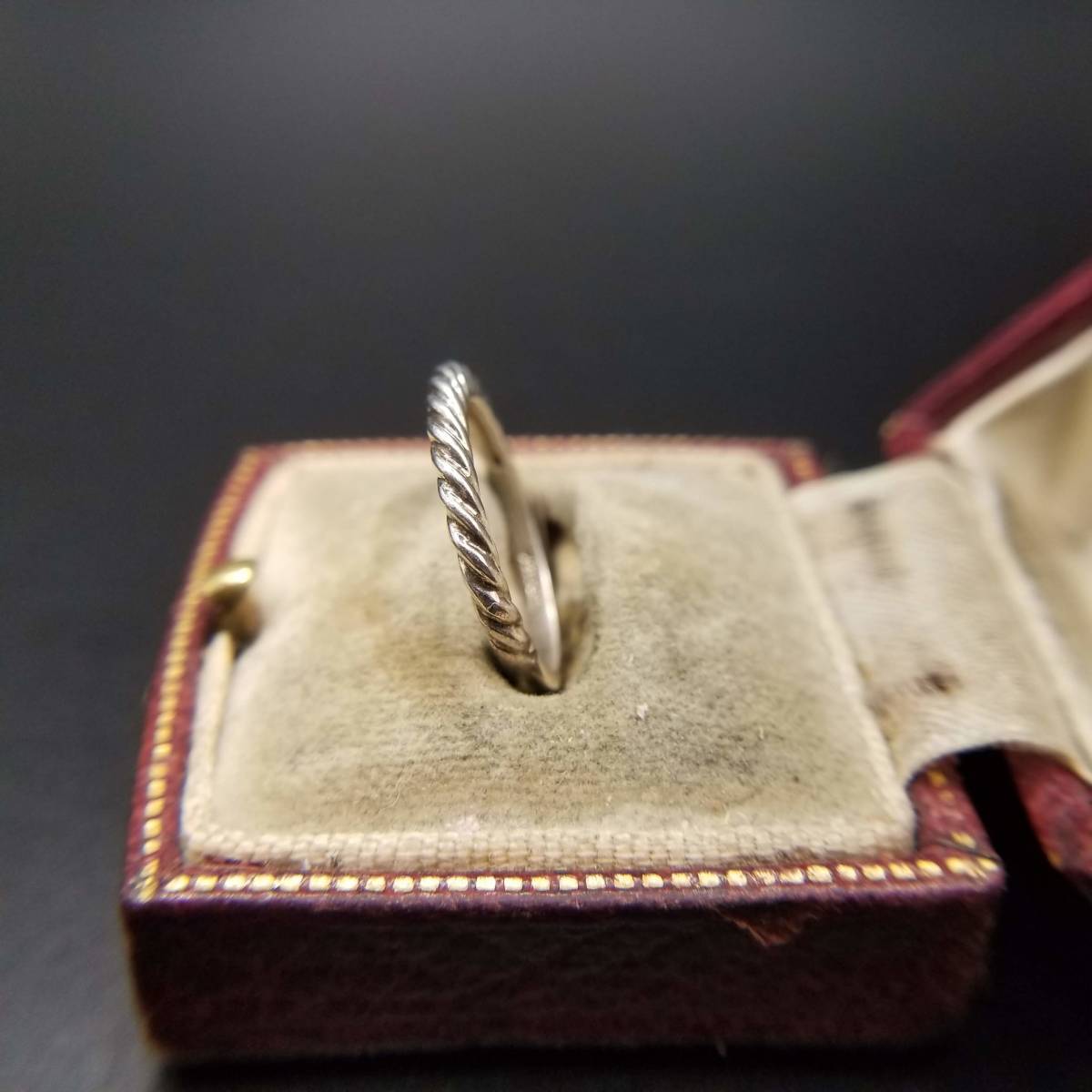  screw . half Eternity 925 Vintage silver ring a-ru deco ring Showa Retro accessory jewelry import AAX-3②