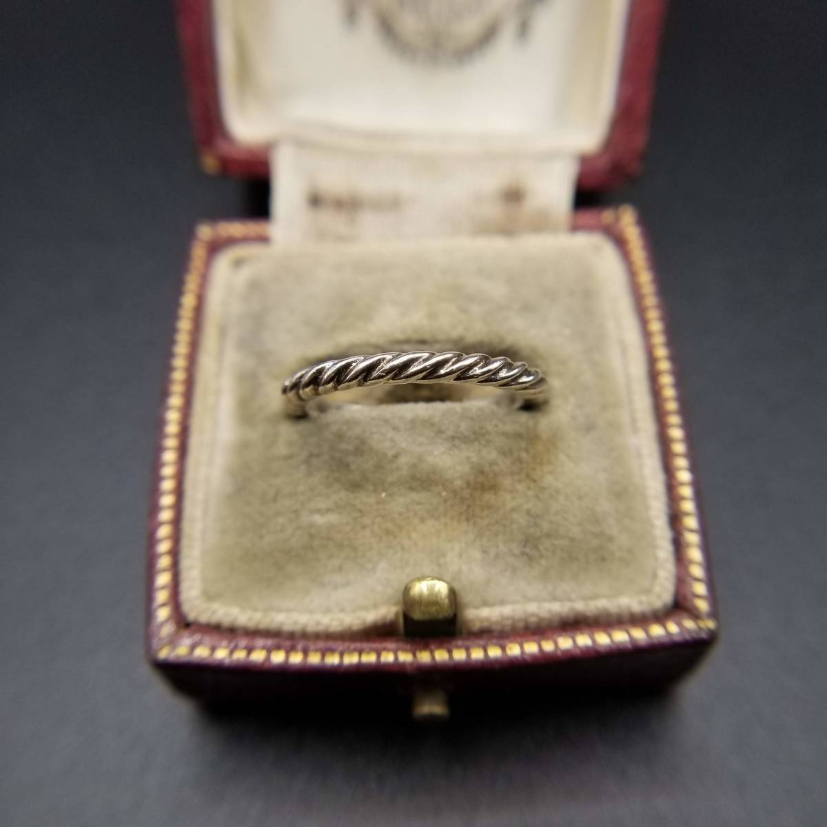  screw . half Eternity 925 Vintage silver ring a-ru deco ring Showa Retro accessory jewelry import AAX-3②