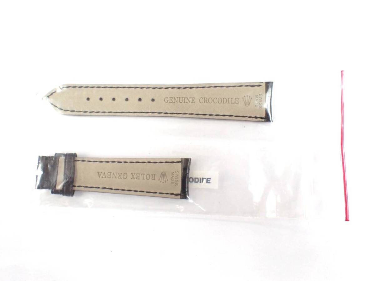 ロレックス 20㎜ 純正 デイトナ用 黒色 ワニ革バンド 【新品