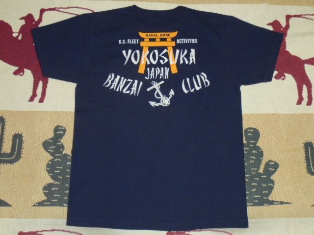 23 東洋 バズリクソンズ BR79132 128 ネイビー M 半袖 ポケット Tシャツ YOKOSUKA BANZAI CLUB