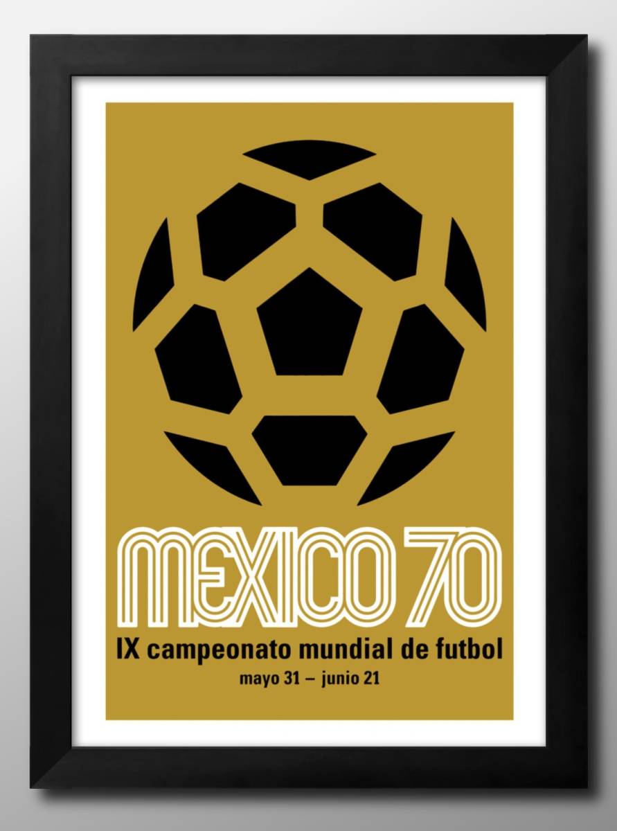 13463■送料無料!!アートポスター　絵画　A3サイズ『サッカー　メキシコワールドカップ』イラスト　デザイン　北欧　マット紙_画像1