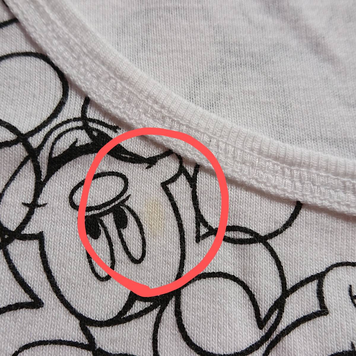ミッキーマウス Tシャツ Ｍ 総柄 白地 綿１００% 可愛い コレクション ハンドメイド_画像5