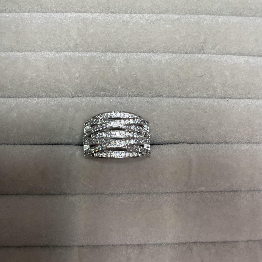 指輪　リング　ジルコニア　ジルコン　11号　キラキラ　大きい　ごつめ　韓国　アクセサリー　人工ダイヤ　ファッション　新品