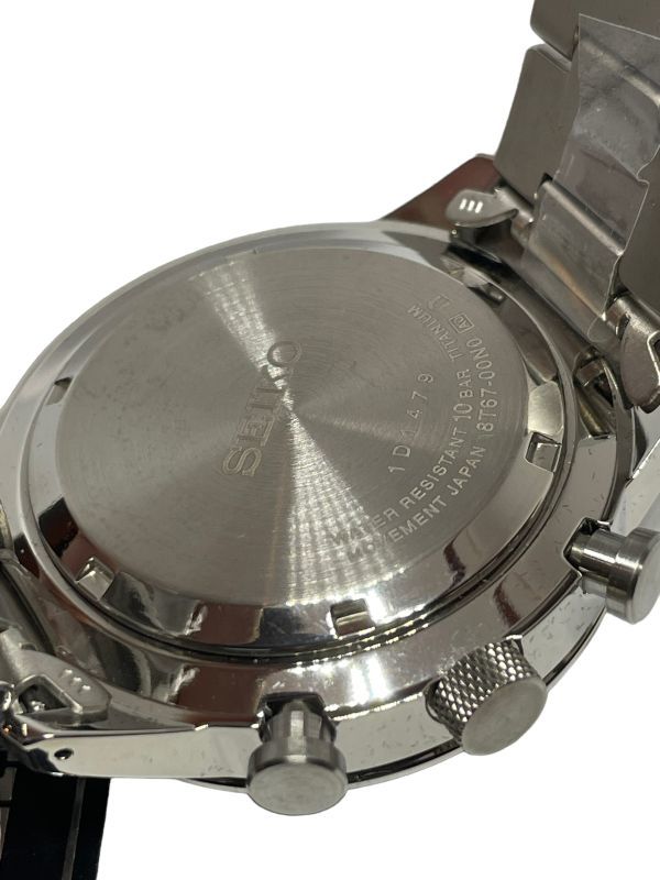 未使用品 セイコー SEIKO 8T67-00N0 クロノグラフ チタン メンズ腕時計