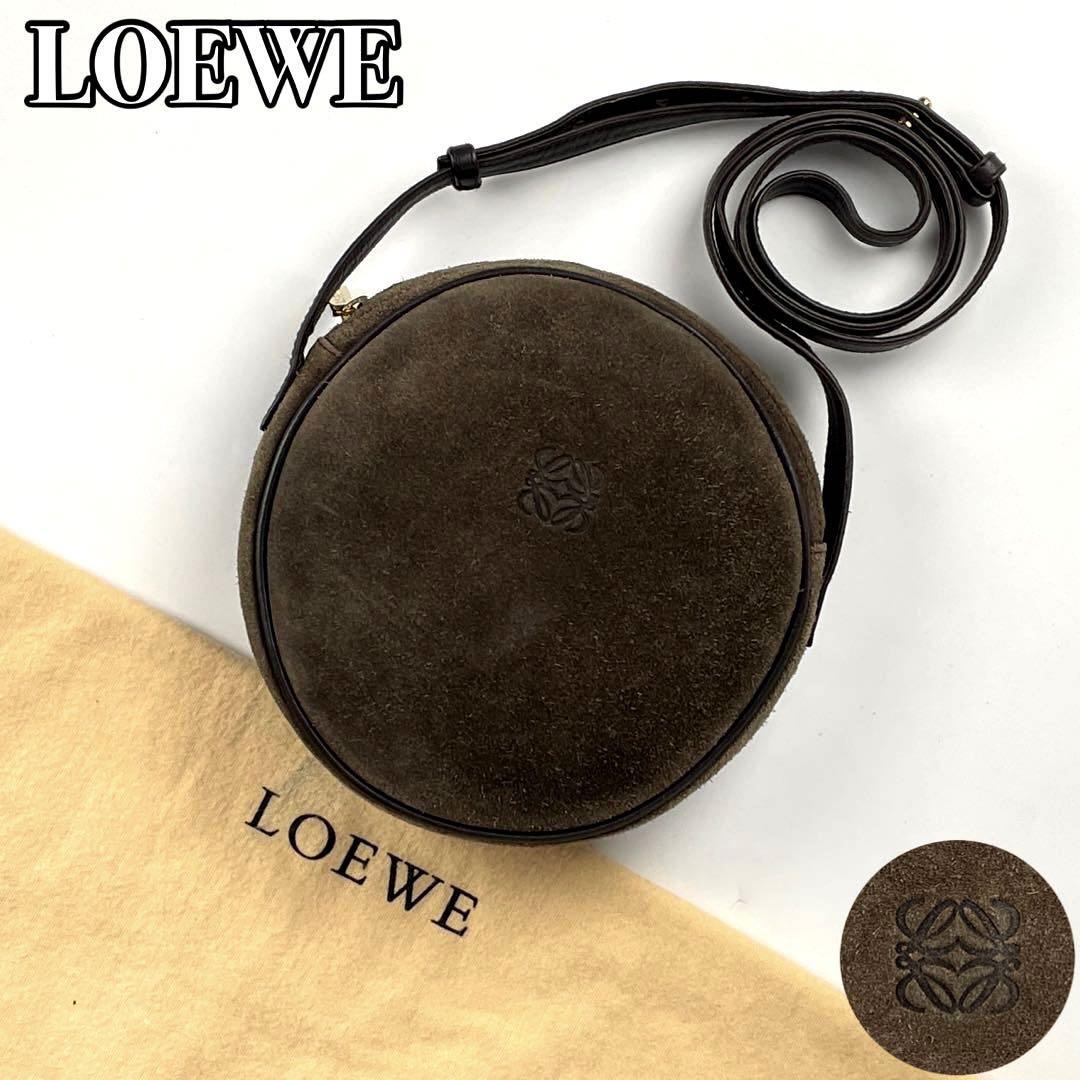 上品】【上品】ロエベ レザー アナグラム ショルダーバッグ 斜め掛け