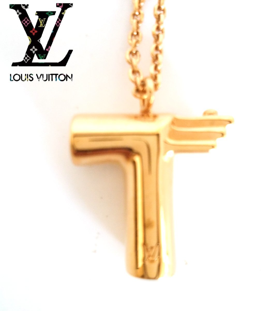 〇ルイヴィトン/LOUIS VUITTON〇ME T イニシャルネックレス M61075