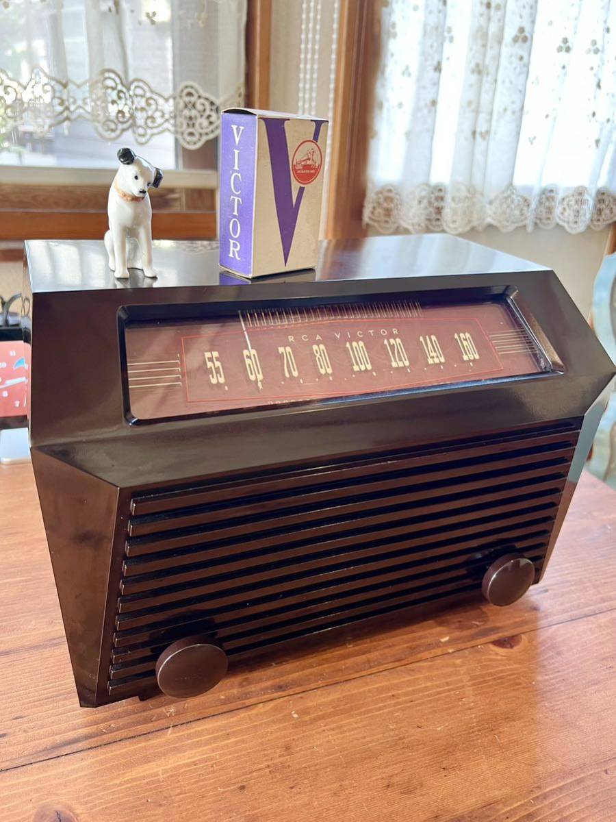 RCA Victor made in USA 真空管ラジオ 外部入力あり マスコット付 整備