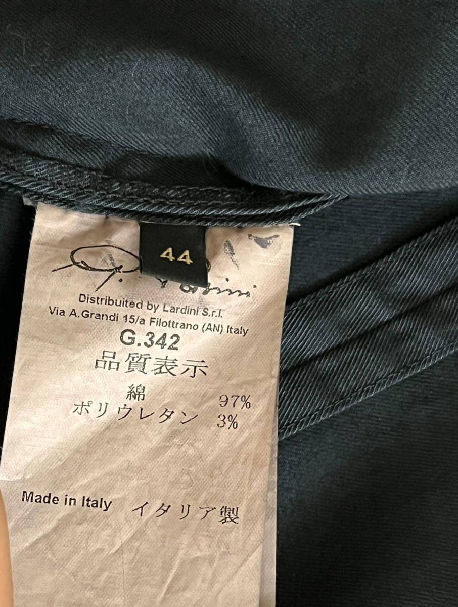ラルディーニ ストライプ ベスト ジレ イタリア製 L相当 グレー系