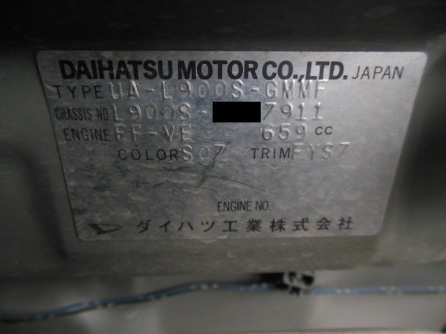 ！946E ムーヴ 後期 900 L900S 純正 スペアタイヤ T105/90/D12 4穴 PCD100_画像7