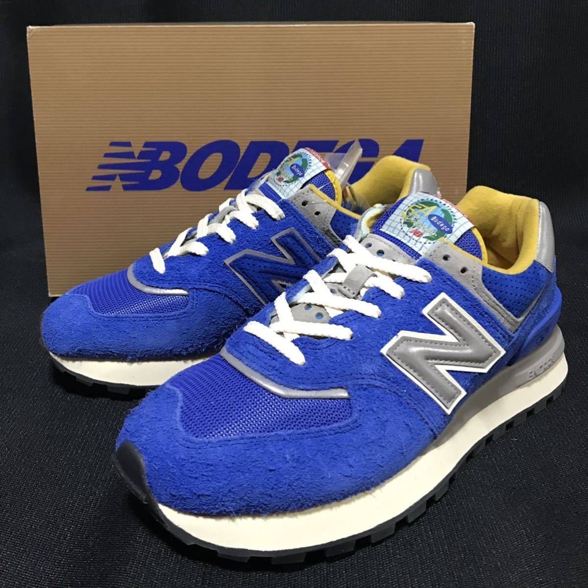 【限定】NEW BALANCE×BODEGA U574 ニューバランス×ボデガ 574レガシー 27.5㎝ 青 スエード 15周年 コラボ メンズ スニーカー 新品 レア_画像1