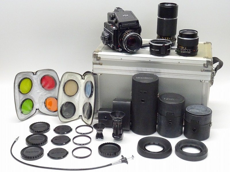 ○○MAMIYA M645 レンズ3本/アングルファインダー/カラーフィルター